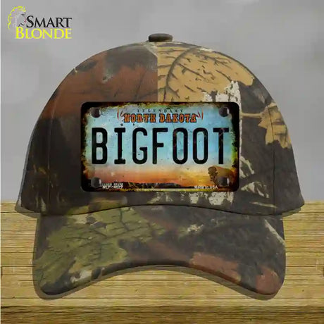 Bigfoot North Dakota Novelty License Plate Hat Tag Cotton / Camoflauge