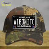 Aibonito Puerto Rico Black Novelty License Plate Hat Cotton / Camoflauge