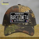 Barceloneta Puerto Rico Black Novelty License Plate Hat Cotton / Camoflauge