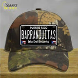 Barranquitas Puerto Rico Black Novelty License Plate Hat Cotton / Camoflauge