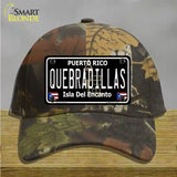 Quebradillas Puerto Rico Black Novelty License Plate Hat Cotton / Camoflauge