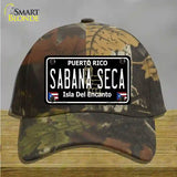 Sabana Seca Puerto Rico Black Novelty License Plate Hat Cotton / Camoflauge