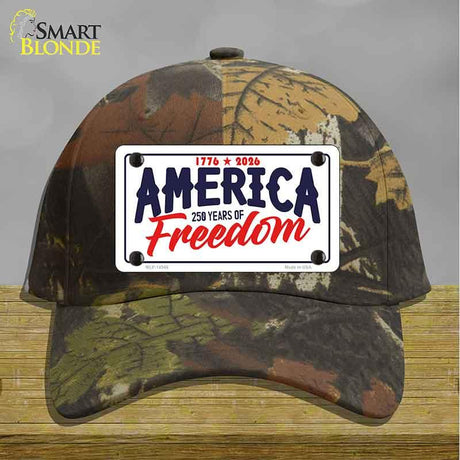 America 250 Years Novelty License Plate Hat HAT-MLP-14546 Cotton Camoflauge