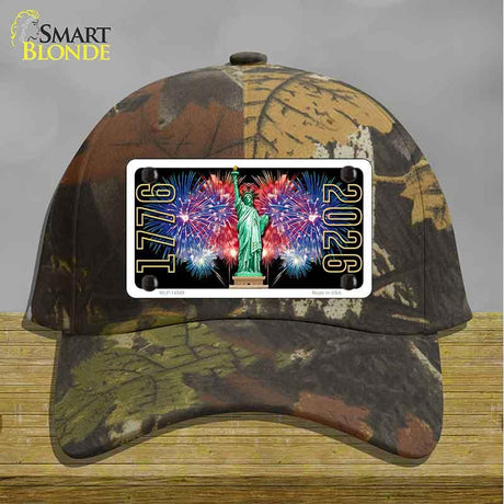 Lady Liberty Fireworks Novelty License Plate Hat HAT-MLP-14549 Cotton Camoflauge