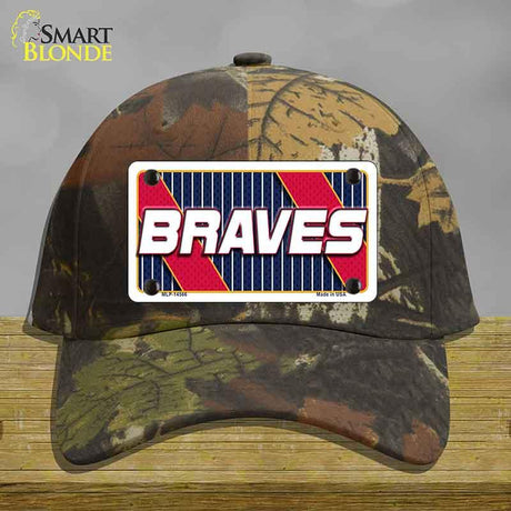 BRAVES Graphic Novelty License Plate Hat HAT-MLP-14566 Cotton Camoflauge