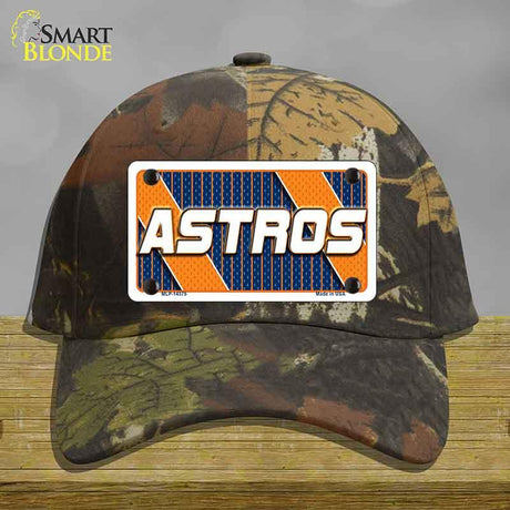 ASTROS Graphic Novelty License Plate Hat HAT-MLP-14575 Cotton Camoflauge