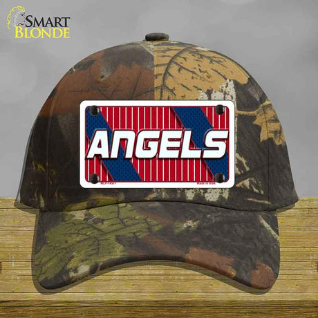ANGELS Graphic Novelty License Plate Hat HAT-MLP-14577 Cotton Camoflauge