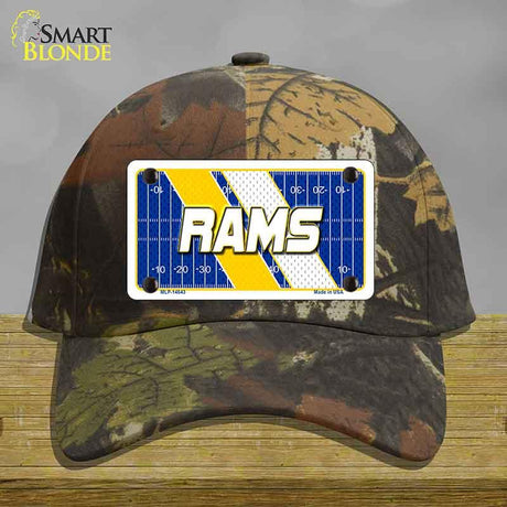 RAMS Graphic Novelty License Plate Hat HAT-MLP-14643 Cotton Camoflauge