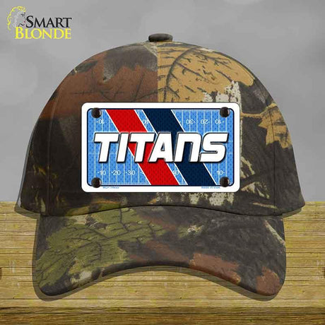 TITANS Graphic Novelty License Plate Hat HAT-MLP-14655 Cotton Camoflauge