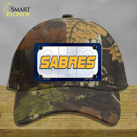 SABRES Graphic Novelty License Plate Hat HAT-MLP-14659 Cotton Camoflauge