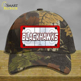 BLACKHAWKS Graphic Novelty License Plate Hat HAT-MLP-14662 Cotton Camoflauge