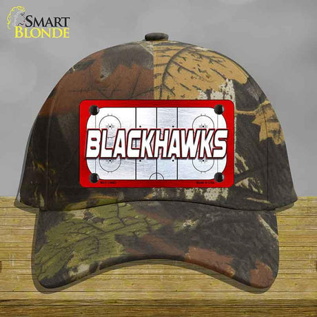 BLACKHAWKS Graphic Novelty License Plate Hat HAT-MLP-14662 Cotton Camoflauge