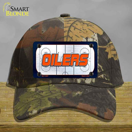 OILERS Graphic Novelty License Plate Hat HAT-MLP-14667 Cotton Camoflauge