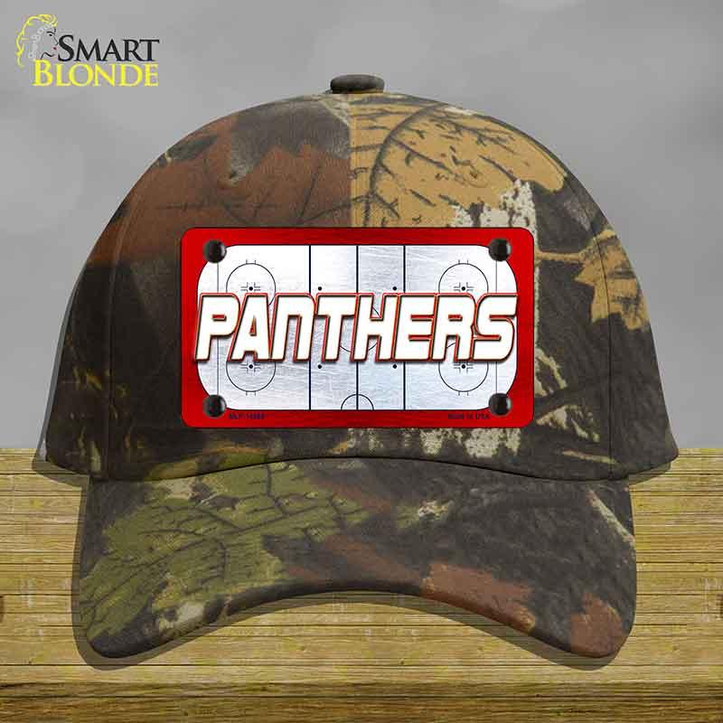 PANTHERS Graphic Novelty License Plate Hat HAT-MLP-14668 Cotton Camoflauge