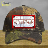 PANTHERS Graphic Novelty License Plate Hat HAT-MLP-14668 Cotton Camoflauge