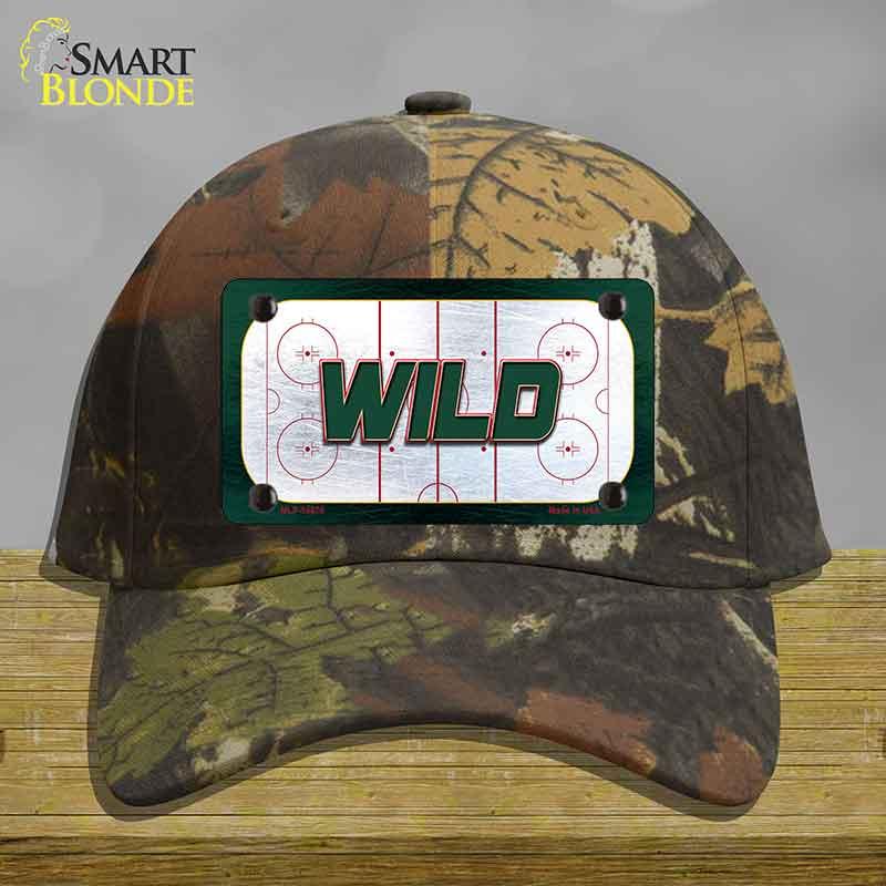 WILD Graphic Novelty License Plate Hat HAT-MLP-14670 Cotton Camoflauge