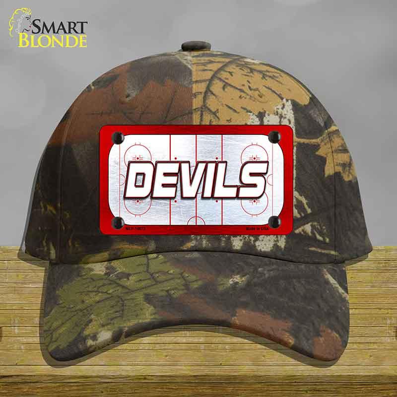 DEVILS Graphic Novelty License Plate Hat HAT-MLP-14673 Cotton Camoflauge