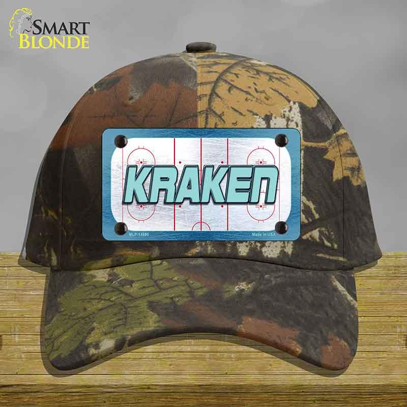 KRAKEN Graphic Novelty License Plate Hat HAT-MLP-14680 Cotton Camoflauge