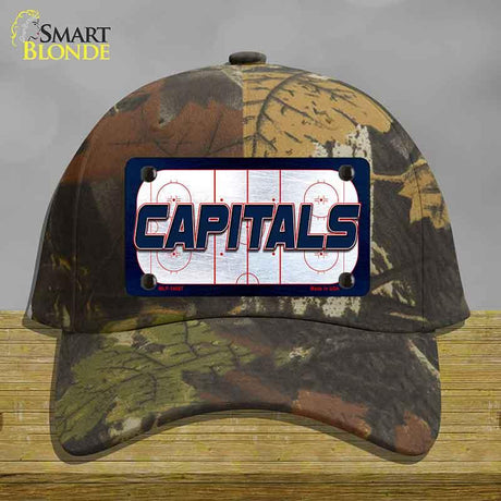 CAPITALS Graphic Novelty License Plate Hat HAT-MLP-14687 Cotton Camoflauge