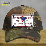 Heart In Dixie Novelty License Plate Hat Cotton / Camoflauge