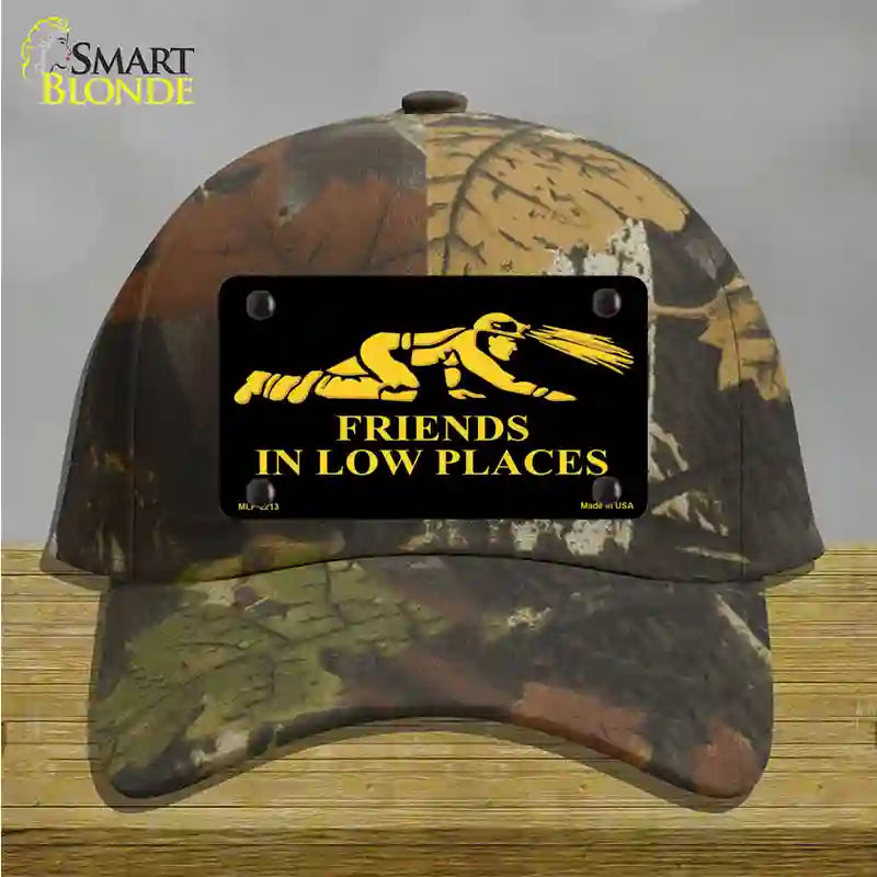 Miners Friends In Low Places Novelty License Plate Hat Cotton / Camoflauge