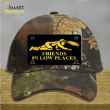 Miners Friends In Low Places Novelty License Plate Hat Cotton / Camoflauge