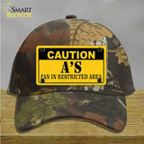 Caution As Fan Novelty License Plate Hat Cotton / Camoflauge