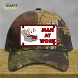 Man At Work Novelty License Plate Hat Cotton / Camoflauge