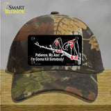 Patience My Ass Novelty License Plate Hat Cotton Camoflauge