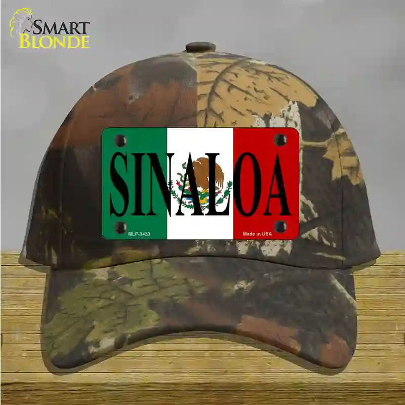 Sinaloa Novelty License Plate Hat Cotton / Camoflauge