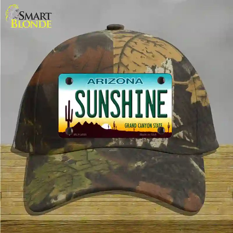 Sunshine Arizona Novelty License Plate Hat Cotton / Camoflauge