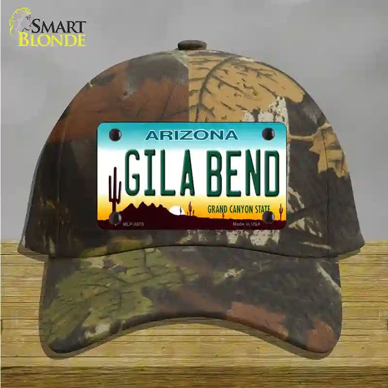 Gila Bend Arizona Novelty License Plate Hat Cotton / Camoflauge