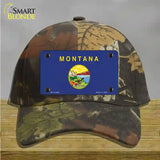 Montana State Flag Novelty License Plate Hat Cotton / Camoflauge