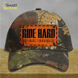 Ride Hard Novelty License Plate Hat Cotton / Camoflauge