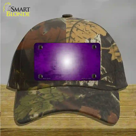 Purple White Fade Scratched Novelty License Plate Hat Cotton / Camoflauge