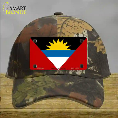 Antigua & Barbuda Flag Novelty License Plate Hat Cotton / Camoflauge