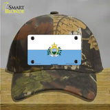 San Marino Flag Novelty License Plate Hat Cotton / Camoflauge