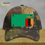 Zambia Flag Novelty License Plate Hat Cotton / Camoflauge