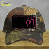 Flip Flops Pink Offset Novelty License Plate Hat Cotton / Camoflauge