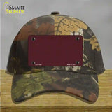 Burgundy Novelty License Plate Hat Cotton / Camoflauge