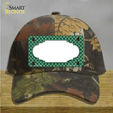 Green White Quatrefoil Center Scallop Novelty License Plate Hat Cotton / Camoflauge