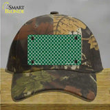 Green White Quatrefoil Novelty License Plate Hat Cotton / Camoflauge