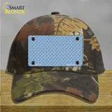 Light Blue White Quatrefoil Novelty License Plate Hat Cotton / Camoflauge