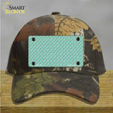 Mint White Quatrefoil Novelty License Plate Hat Cotton / Camoflauge