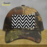 Black White Large Chevron Novelty License Plate Hat Cotton / Camoflauge