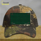 Green Black Houndstooth Novelty License Plate Hat Cotton / Camoflauge