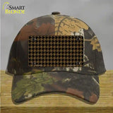 Brown Black Houndstooth Novelty License Plate Hat Cotton / Camoflauge