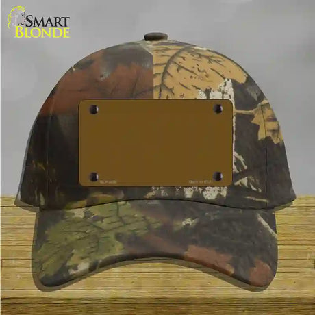 Brown Solid Novelty License Plate Hat Cotton / Camoflauge