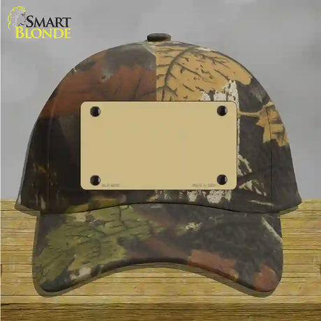 Gold Solid Novelty License Plate Hat Cotton / Camoflauge