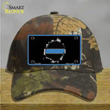 Thin Blue Line Bullet Hole Novelty License Plate Hat Cotton / Camoflauge